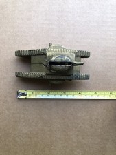 Antique Cast Iron Still Bank ‘Tank Bank’  Embossed On Side 2-1/2” Tall picture