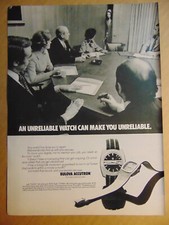 1974 BULOVA ACCUTRON Don't Get an Unreliable Watch vintage art print ad picture