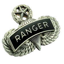 Airborne Master Jump wing RANGER Oxidized US Army Military Insignia Badge PIN picture