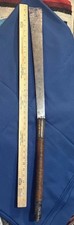Executioners Sword/Beheading Dha-DAMASCUS Blade-SILVER Fittings-c.1800 S.E.Asia picture