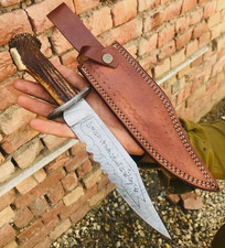 Supernatural Ruby's Demon Knife Handmade Damascus Steel with Stag Antler Handle. picture