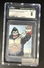 Yamakatsu 1976 King Kong Mini Cards #35 Kong Vs. Modern Weaponry CGC 8 picture