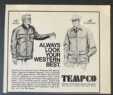1973 Tempco Windproof Jackets Always Look Your Western Best Vintage Print Ad picture