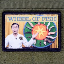 Wheel Of Fish Patch UHF Moral Weird Al Tactical Meme Military Hook & Loop 3x2 picture
