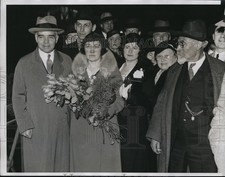 1934 Press Photo Alexander Troyanovsky Soviet Ambassador to US & Mrs Troyanovsky picture