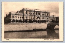 Postcard Italy Rome Palazzo di Giustizia Exterior Unposted Linen  P258 picture