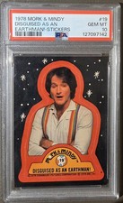 1978 Topps Mork & Mindy Sticker #19 Robin Williams Disguised AsAn Earthman POP 1 picture