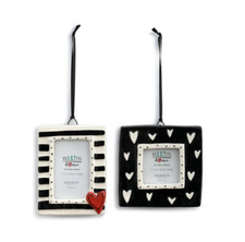 Demdaco MINI HEART FRAMES Tracy Peche 1004380057 Ceramic HEARTFELT HOME PreTTy picture