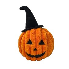 Pet Lou Halloween Pumpkin Dog Toy, 15-Inch, Orange, Black picture