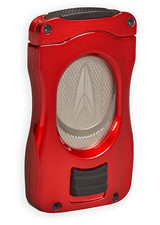 Lotus GT Cigar Cutter Red Double Blades All Metal Construction Cut1204 picture