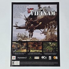 Conflict Vietnam PlayStation 2 PS2 Xbox PC Black Enemy Lines Print Ad/Poster Art picture