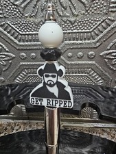 Yellowstone Get Ripped Beaded Ink Pen Black Ink - Free Refill Silver Twist Open picture