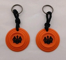 Beretta USA Clay Target Shooting Sports Keychain Orange Black Logo Keyring Lot 2 picture
