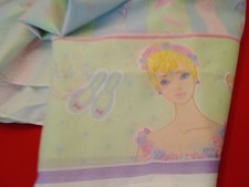 NEW Vintage 2pc Barbie Dreamtime Ballerina Twin Flat Sheet & Ruffle Bed Skirt picture