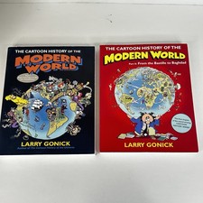 The Cartoon History of the Modern World Part I  & II  - Larry Gonick 2 Book Set picture