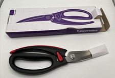 Tupperware Universal Series U Poultry Shears Kitchen Scissors Chicken Red Black picture