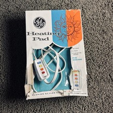 Vtg GE Automatic Heating Pad Model P55 Blue Cloth Cover & Original Box Tested picture