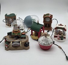 Vintage Hallmark Keepsake Ornament Lot 8pc Lionelville Magic Motion Santa 90-05 picture