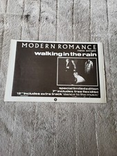 TPGM23 ADVERT 5X8 MODERN ROMANCE : 'WALKING IN THE RAIN' SINGLE picture