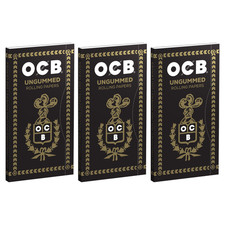 OCB Ungummed Cigarette Paper 1.5 1 1/2 Rolling Paper 450 Leaves Total 3 Booklets picture