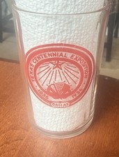 Dallas Texas Centennial Exposition Glass  1836-1936  Red  Rare Vintage picture