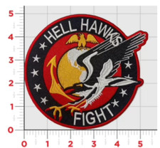 MARINE CORPS VMF-213 HELL HAWKS WWII SQUADRON HOOK & LOOP EMBROIDERED PATCH picture