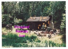 Vintage 1980s Disneyland Photo Mark Twain Riverboat Burning Moonshiner's Cabin picture