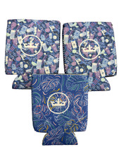 NEW Peter Millar SET Of 3 Drink Beer Can Koozies Holder Blue Seaside picture
