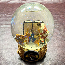 Heritage NHL Hockey Glass Water Snow Globe Round Musical Glitter Rangers/Detroit picture