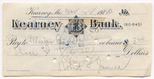 AUTHENTIC AUTOGRAPH Robert Frank James NEPHEW OF Outlaw JESSE JAMES Signed Check picture