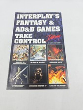 Vintage 1996 Interplay AD&D Promo Flyer Blood & Magic Dragon Dice Stonekeep TSR picture