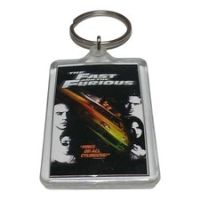The Fast And The Furious 2001 Movie Promo Acrylic Keychain Key Ring Fob Vintage picture
