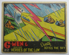 1936 Gum Inc G-Men & Heroes of the Law #212 Death Defies the Sky picture