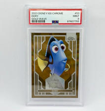 2023 Topps Disney 100 Chrome Dory Finding Nemo #53 Gold Wave /50 PSA 9 picture