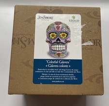Jim Shore HALLOWEEN 2023 Day of Dead Purple Skull Colorful Calavera 6012755 picture