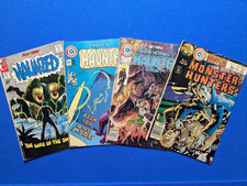 Charlton Horror Comics Lot Of 4 =Hunted #8,16,24 +Monster Hunters #7 picture