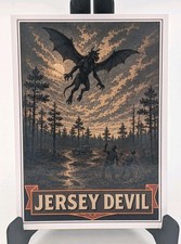 Jersey Devil ACEO Custom Trading Card - Cryptids of the American Wilds picture
