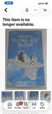 Vintage Peanuts Snoopy Flying Ace Glider Plane New In Package RARE picture