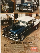 1978 Hot Rod Gallery Two Tone Terror  Print Ad Russ Nelson 1955 Chevy Bel Aire picture