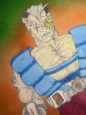 X-force Cable Original Artwork.  Convention Painting. Ink And Airbrush. picture