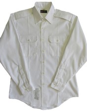 NEW MENS 15 x 33 ARMY SERVICE UNIFORM LONG SLEEVE ASU Dress White Shirt picture