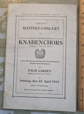 1915 Brooklyn German-American RIDGEWOOD CHOIR Deutsche Program ADS BUSHWICK picture