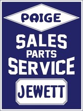 Paige Jewett Automobiles Sales, Parts, & Service NEW METAL SIGN: 9x12