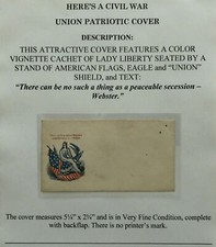 CIVIL WAR NO SUCH THING AS A PEACEABLE SECESSION D WEBSTER UNION PATRIOTIC COVER picture