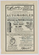 1907 20th Century Manufacturing Co. Ad: Lamps & Generators for Autos - New York picture