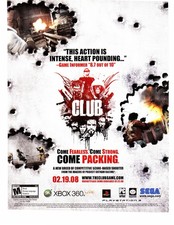 2008 The Club Videogame Print Ad Full Page Art PCGamer Bizarre Creations Sega picture