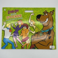 Vintage Scooby Doo Giant Sticker Floor Pad To Color New Rare picture
