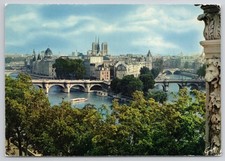 Vintage Paris Postcard Panorama Île de la Cité Notre Dame Mexichrome GREFF picture