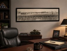 WWII Panoramic Photo Buffalo 23rd General Hospital 1943 Doctors Fort Meade MD picture