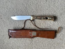 Vintage 1975 Puma Hunter's Friend 6398 Stag Knife Solingen Germany w/ Sheath picture